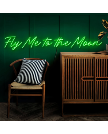 Fly Me to The Moon LED neon sign