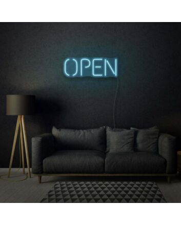 Minimalist Open Neon Sign Sleek and Simple Design for Modern Appeal