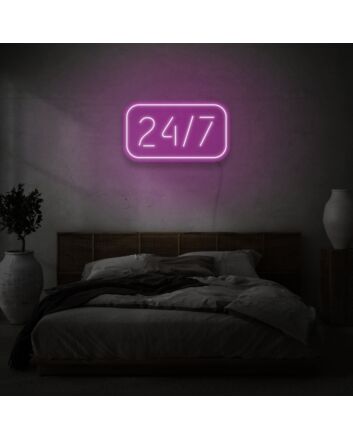 24/7 Neon Sign Always On, Always Bright