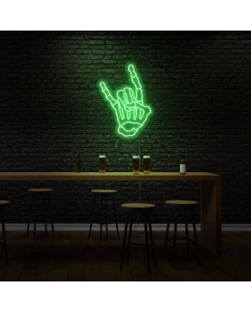 Devil&#039;s Horns Neon Mischievous and Bold