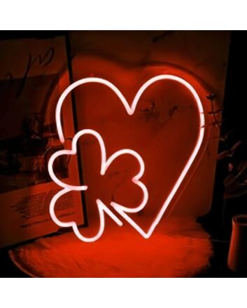 Lucky Heart Love Deco Neon Sign
