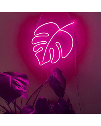 Turtleback Bamboo Plant Leaves Decorative Neon Sign