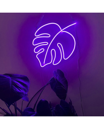 Turtleback Bamboo Plant Leaves Decorative Neon Sign