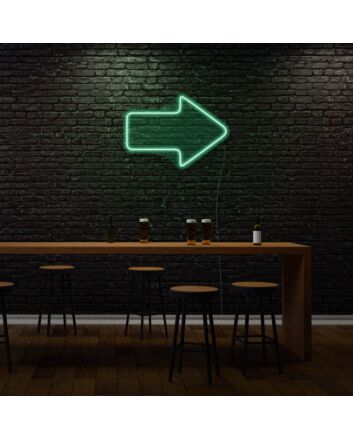 Arrow Pointing Right Neon Moving Forward Illuminated