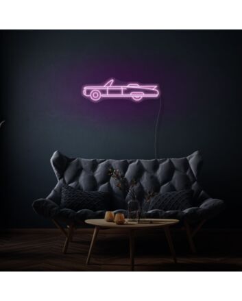 Retro Car Neon Display Vintage Automotive Glory