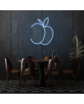 Peach Neon Art Sweet Charm and Juiciness