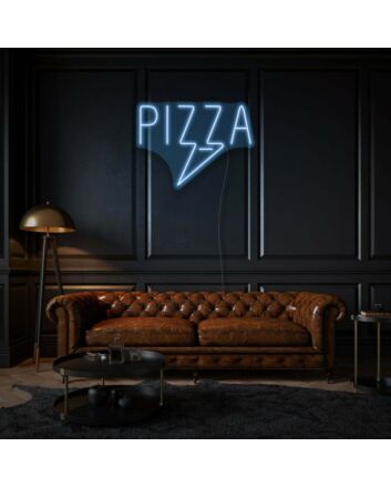 PiZZa Neon Text Classic Italian Delight