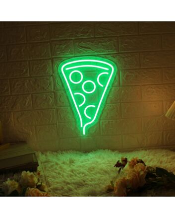 Vertical Piece Of Pizza Neon Unique Foodie Love
