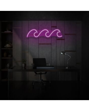 Three Waves Neon Serene Ocean Vibes