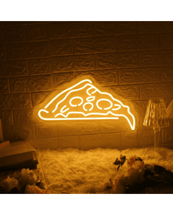 Pizza Slice Neon Celebrating a Slice of Joy