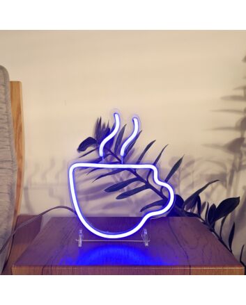 Hot Drink Neon Cozy Comfort in a Warm Glow