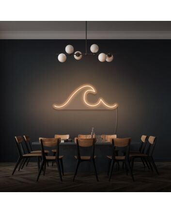 Ocean Wave Minimalist Neon Serenity of the Sea