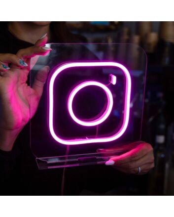 Instagram Logo Neon Modern Social Media Icon