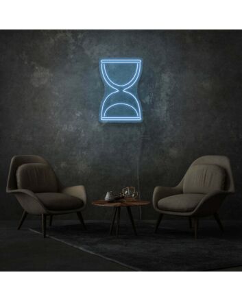 Sand Clock Neon Time Passing Elegantly