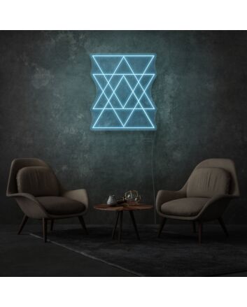 Geometric Triangles Neon Contemporary and Artistic