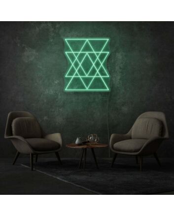 Geometric Triangles Neon Contemporary and Artistic
