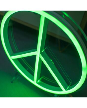 Peace Symbol Neon Universal Message of Harmony