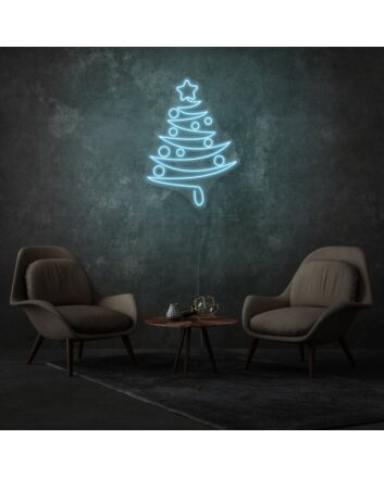Christmas Tree Neon Celebrating Festive Joy and Tradition