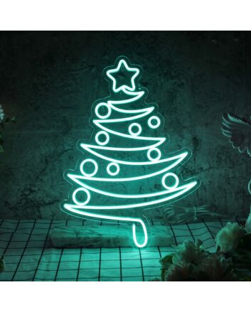 Christmas Tree Neon Celebrating Festive Joy and Tradition