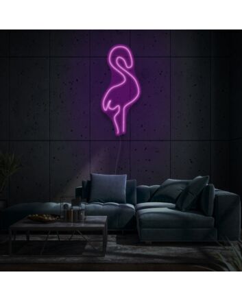 Minimalist Flamingo Neon Elegant Simplicity and Grace