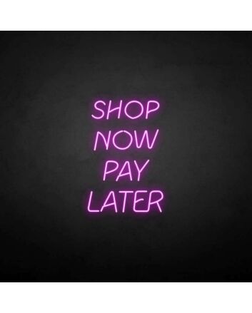 Buy now pay later neon sign
