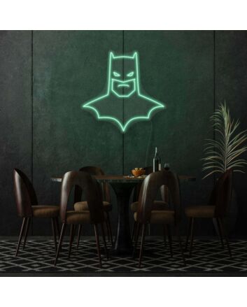 Batman Neon Art Dark Knight&#039;s Mystique in Light