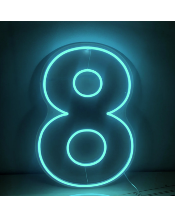 Number 8  LED Neon Sign