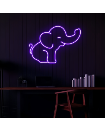 Playful Elephant Neon Lamp