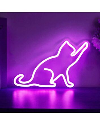 Playful Cat Neon Sign