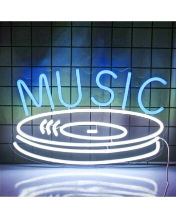 Music Vinyl Record Neon Sign
