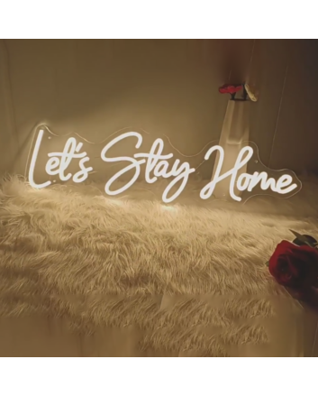 Let's Stay Home V2 Neon Updated Cozy Invitation
