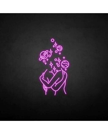 &#39;The love of the planet&#39; neon sign