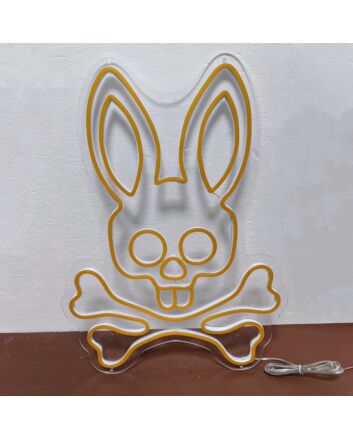 &#39;The skeleton of the rabbit&#39; neon sign