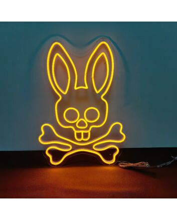 &#39;The skeleton of the rabbit&#39; neon sign