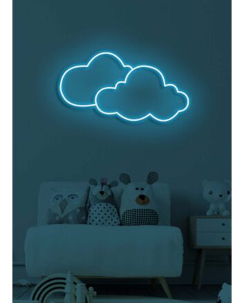 Clouds Neon Daydream and Serenity in Soft Glow