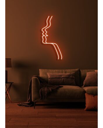 Duel Face Neon Intrigue of Internal Conflict and Harmony