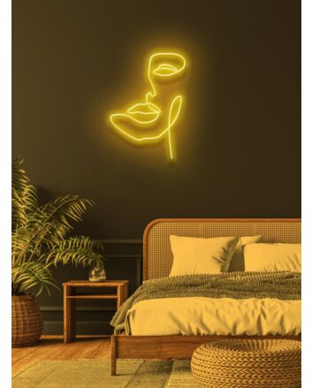 Face Neon Art Exploring Identity and Expression