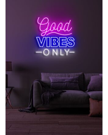 Good Vibes Only Neon Radiating Positivity and Cheer