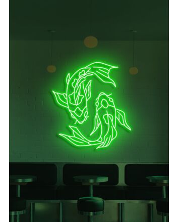 Koi Fish Neon Art Serenity and Grace for Tranquil Spaces