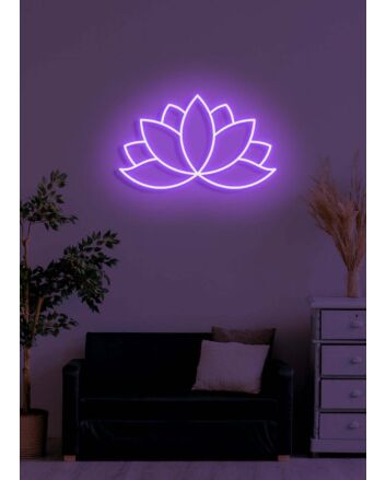 Lotus Neon Enlightenment and Purity in Radiant Form