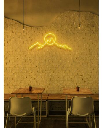 Mountain sunrise Neon Inspiration with Every Rising Sun