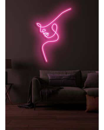 One Line Neon Skilt Minimalist Neon for Sleek and Modern Decor
