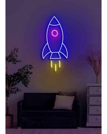 Rocket Neon Soaring High with Ambition and Dreams