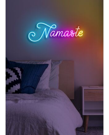 Namaste Neon Graceful Expression of Respect and Spirituality, Ideal for Yoga Studios