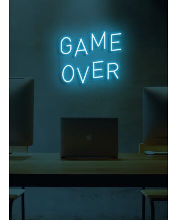 Game Over Neon Sign Off for the End of a Challenge