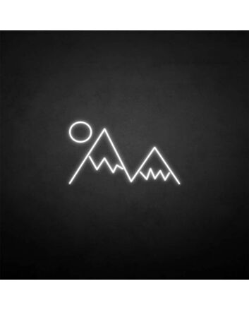 &#39;Sunset and mountain&#39; neon sign