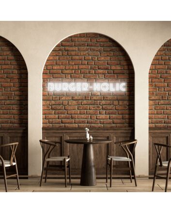 Burger holic Mouthwatering Neon for Burger Enthusiasts