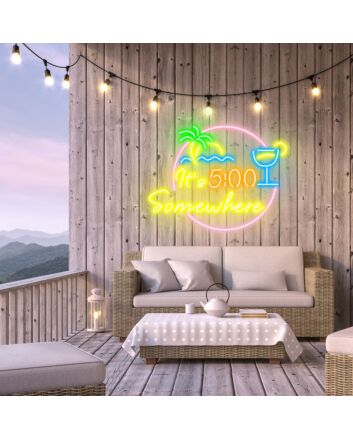 It's 5:00 Somewhere Relaxing Neon for Chill Zones
