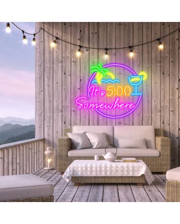 It&#039;s 5:00 Somewhere Relaxing Neon for Chill Zones
