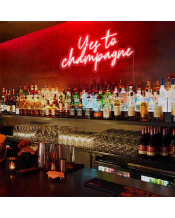 Yes to Champagne Elegant Neon for Celebrations